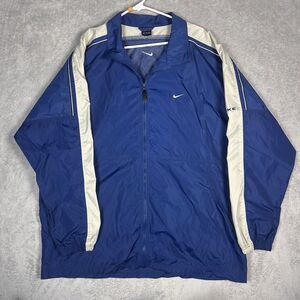 Nike Blue Windbreaker Full Zip Vintage 90s/Y2k Size XL Men's Jacket Hooded